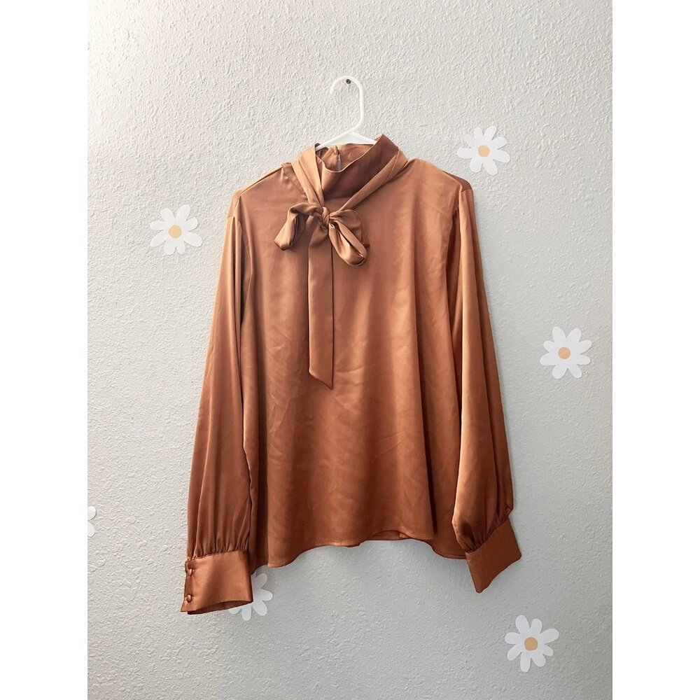 Boho burnt orange blouse